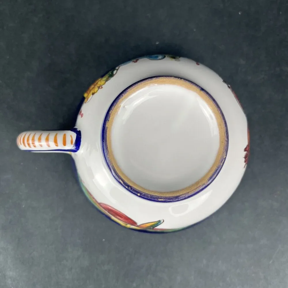 Italian Hand Painted Ravello Pottery Cup Saucer Plate Set Da‎ Lena Fruit Design